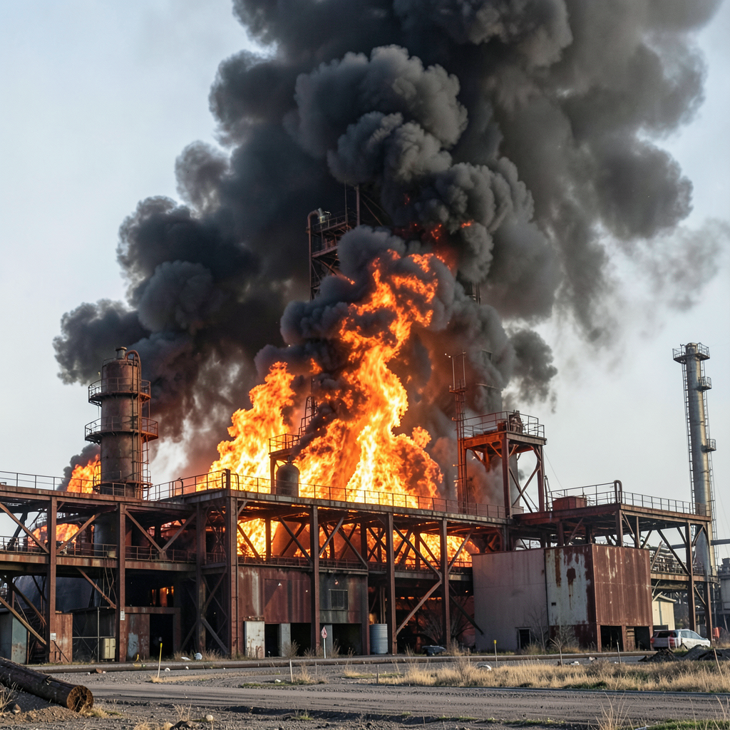 Key facts after smoke spotted at abandoned refinery location